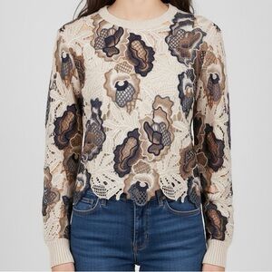 See by Chloé Embroidered Lace Sweater – XS